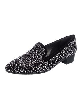 Stuart Weitzman "Slipbeads" Studded Smoking Loafer, Women’s SZ 6 LIKE NEW!